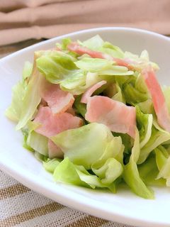 【副菜】キャベツとベーコンのレンジ蒸し-レシピのメイン写真