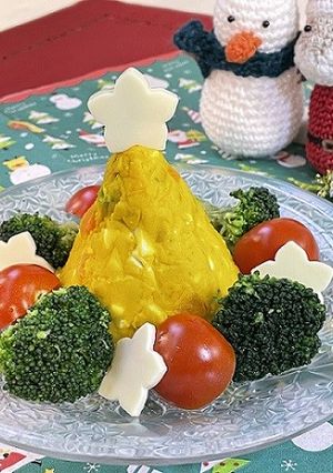 ベジ♪かぼちゃのミニツリーサラダ-レシピのメイン写真