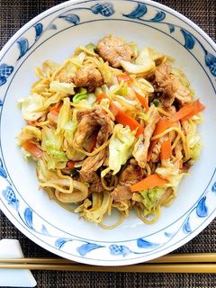 【主食・主菜・副菜】レンジで焼きそば-レシピのメイン写真