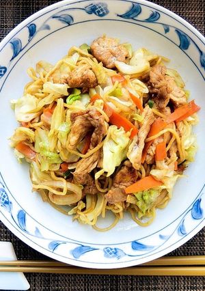 【主食・主菜・副菜】レンジで焼きそば-レシピのメイン写真