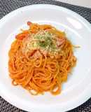カップスープで簡単トマトパスタ　　