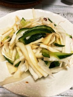 超簡単♡大根の皮でカリカリお漬物-レシピのメイン写真