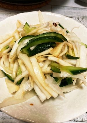 超簡単♡大根の皮でカリカリお漬物-レシピのメイン写真