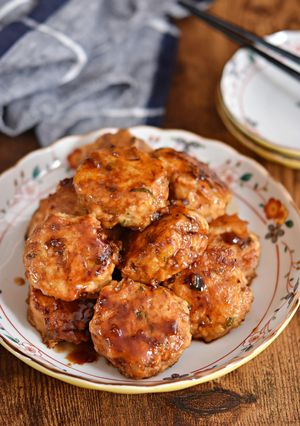 大葉入り照り焼き鶏つくね【冷凍作り置き】-レシピのメイン写真