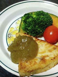 カジキのムニエル、いちじくソース-レシピのメイン写真