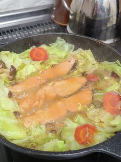 鮭のちゃんちゃん焼き 味噌ダレだよ-レシピのメイン写真