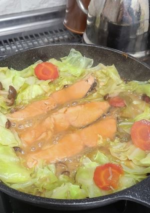 鮭のちゃんちゃん焼き　味噌ダレだよ-レシピのメイン写真