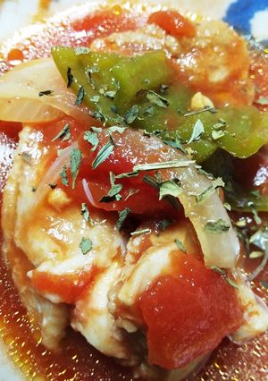 レンチン 鶏のトマト煮-レシピのメイン写真