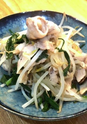 豚バラのニラもやし炒め-レシピのメイン写真