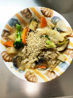 簡単カルビクッパ風味豚こま大根青椒肉絲風-レシピのメイン写真