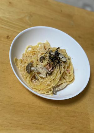 一発明太子パスタ　簡単　美味しい　楽ちん-レシピのメイン写真