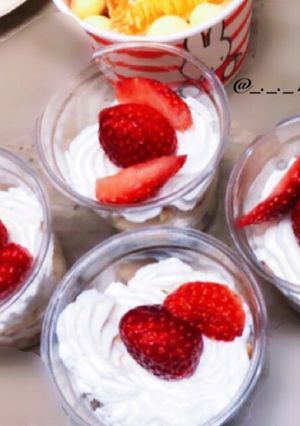 人気☆材料３つ簡単カップクリスマスケーキ-レシピのメイン写真