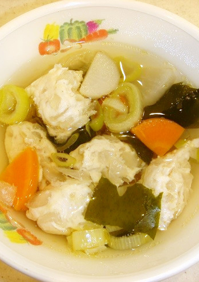 ゆず入り肉だんごスープ　★宇都宮学校給食-レシピのメイン写真