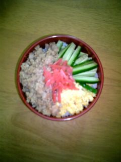 鶏そぼろの三色丼-レシピのメイン写真