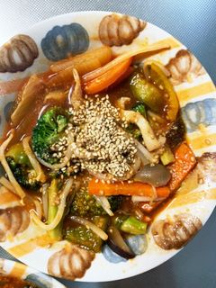 全てレンジ簡単ハンバーグたれ炒味野菜炒め-レシピのメイン写真