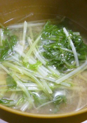 水菜のお味噌汁-レシピのメイン写真