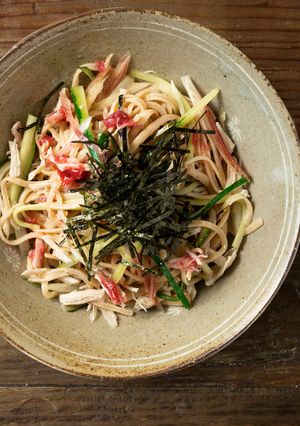 【大豆麺】ささみと梅きゅうりのまぜ麺-レシピのメイン写真