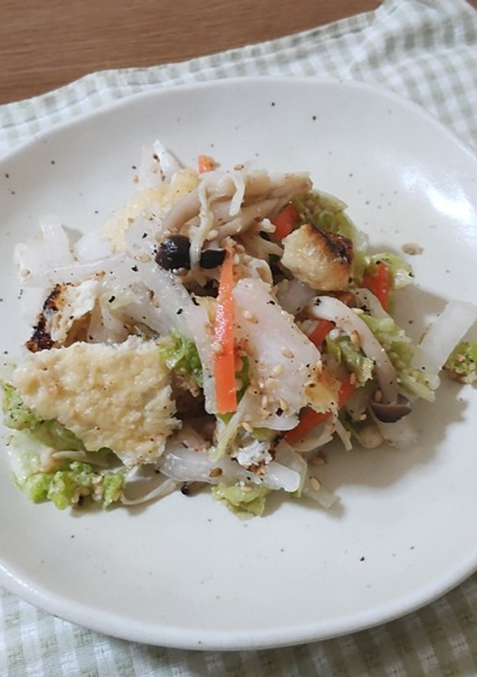 白菜と焼あげのごま酢和え-レシピのメイン写真