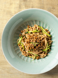 【大豆麺】梅昆布茶と納豆のまぜ麺-レシピのメイン写真