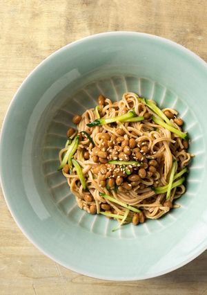 【大豆麺】梅昆布茶と納豆のまぜ麺-レシピのメイン写真