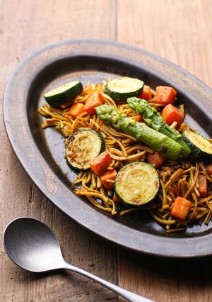 【大豆麺】まーめんの野菜カレー炒め-レシピのメイン写真