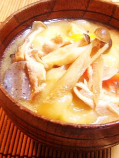 田舎風~すいとん入り豚汁-レシピのメイン写真