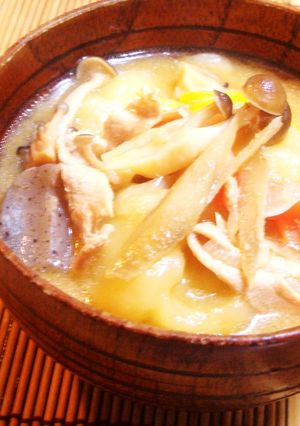 田舎風～すいとん入り豚汁-レシピのメイン写真