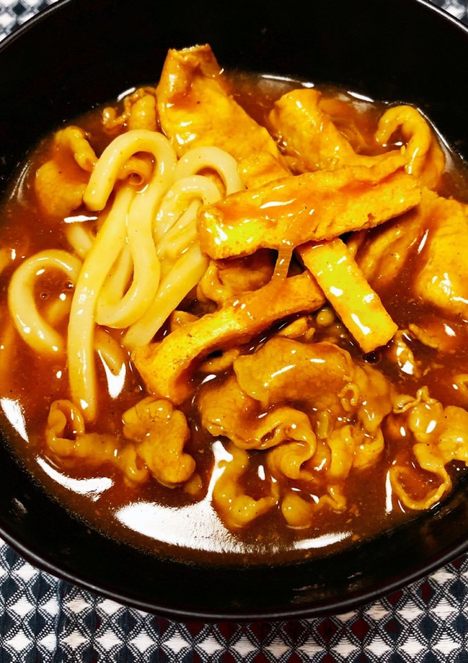 白だしカレーうどん♪豚しゃぶ使用-レシピのメイン写真