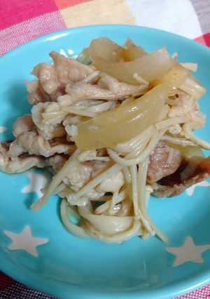 牛肉、たまねぎ、えのきの煮物-レシピのメイン写真