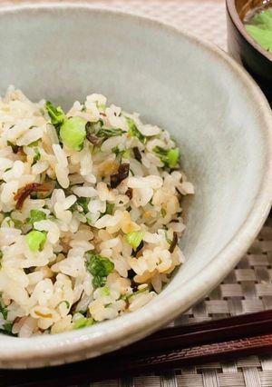 ごま香る♡大根葉と塩昆布の混ぜご飯-レシピのメイン写真