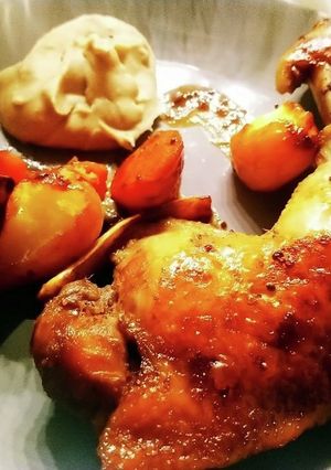 漬けて焼くだけモモ肉でローストチキン-レシピのメイン写真