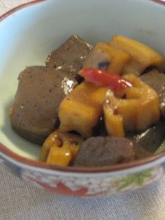ちぎりこんにゃくとレンコンのピリ辛炒め煮-レシピのメイン写真