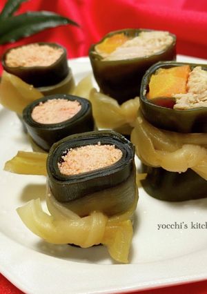 冷凍◎簡単お節! ツナとたらこの昆布巻き-レシピのメイン写真