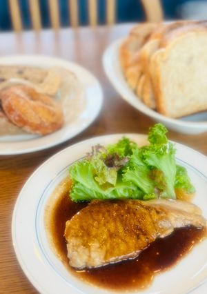 バルサミコと赤ワインの豚肩ロースステーキ-レシピのメイン写真