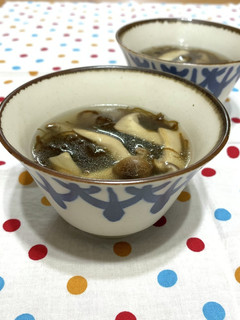 もずくときのこのスープ-レシピのメイン写真