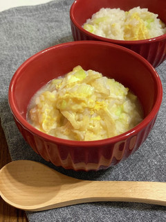 卵&油揚げとネギの雑炊-レシピのメイン写真