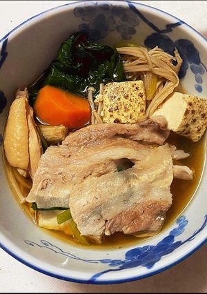 ほうれん草鍋　鉄分補給-レシピのメイン写真