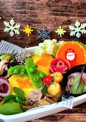 師走14　クリスマスなオムライス弁当-レシピのメイン写真