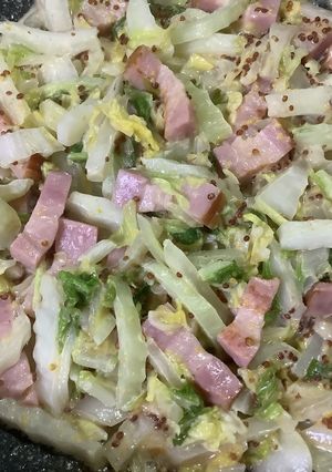 白菜と原形ベーコンのマヨマスタード炒め-レシピのメイン写真