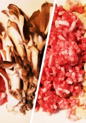 【健康・痩せる】お肉の半分をきのこで代用-レシピのメイン写真