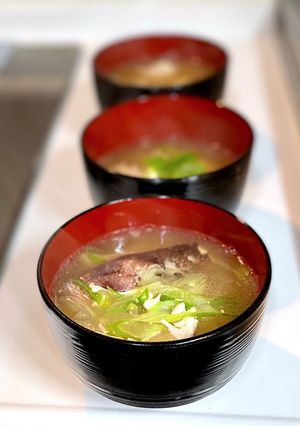 鯛のあら汁(お味噌汁)-レシピのメイン写真