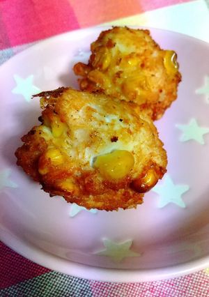 コーン入り鶏ひき肉団子揚げ-レシピのメイン写真