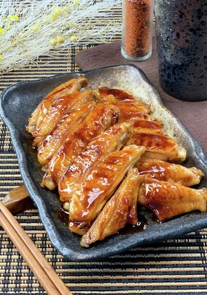 手羽中の焼き鳥【たれ】~家飲みおつまみ~-レシピのメイン写真