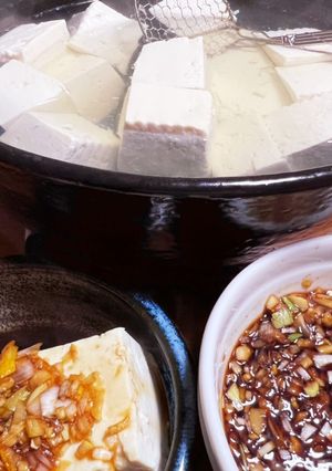 簡単おふくろの味♡柚子ネギ醤油DE湯豆腐-レシピのメイン写真