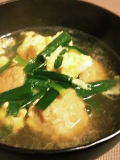 ◆簡単♡ニラと肉団子のかきたまスープ◆-レシピのメイン写真