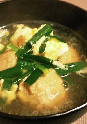 ◆簡単♡ニラと肉団子のかきたまスープ◆-レシピのメイン写真
