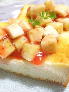 バナナとイチゴジャムのトースト-レシピのメイン写真
