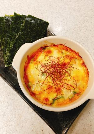 おくらキムチのチーズ焼き♪海苔巻き巻き-レシピのメイン写真