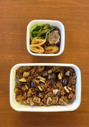 中学生野球弁当07｜キーマカレー-レシピのメイン写真