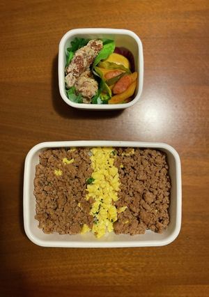 中学生野球弁当09｜そぼろ丼-レシピのメイン写真